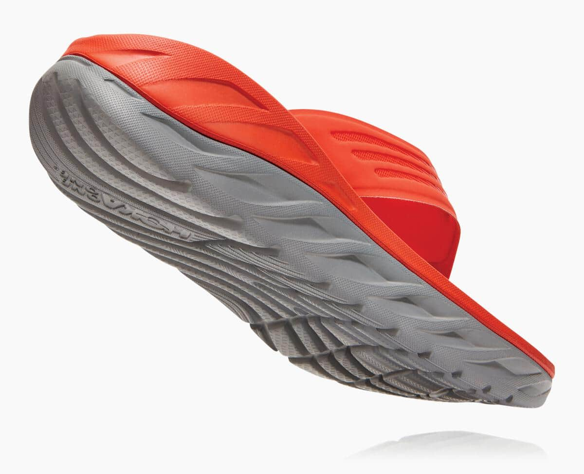 Hoka One One ORA Recovery Flip Discount Womens Orange Flip Flops